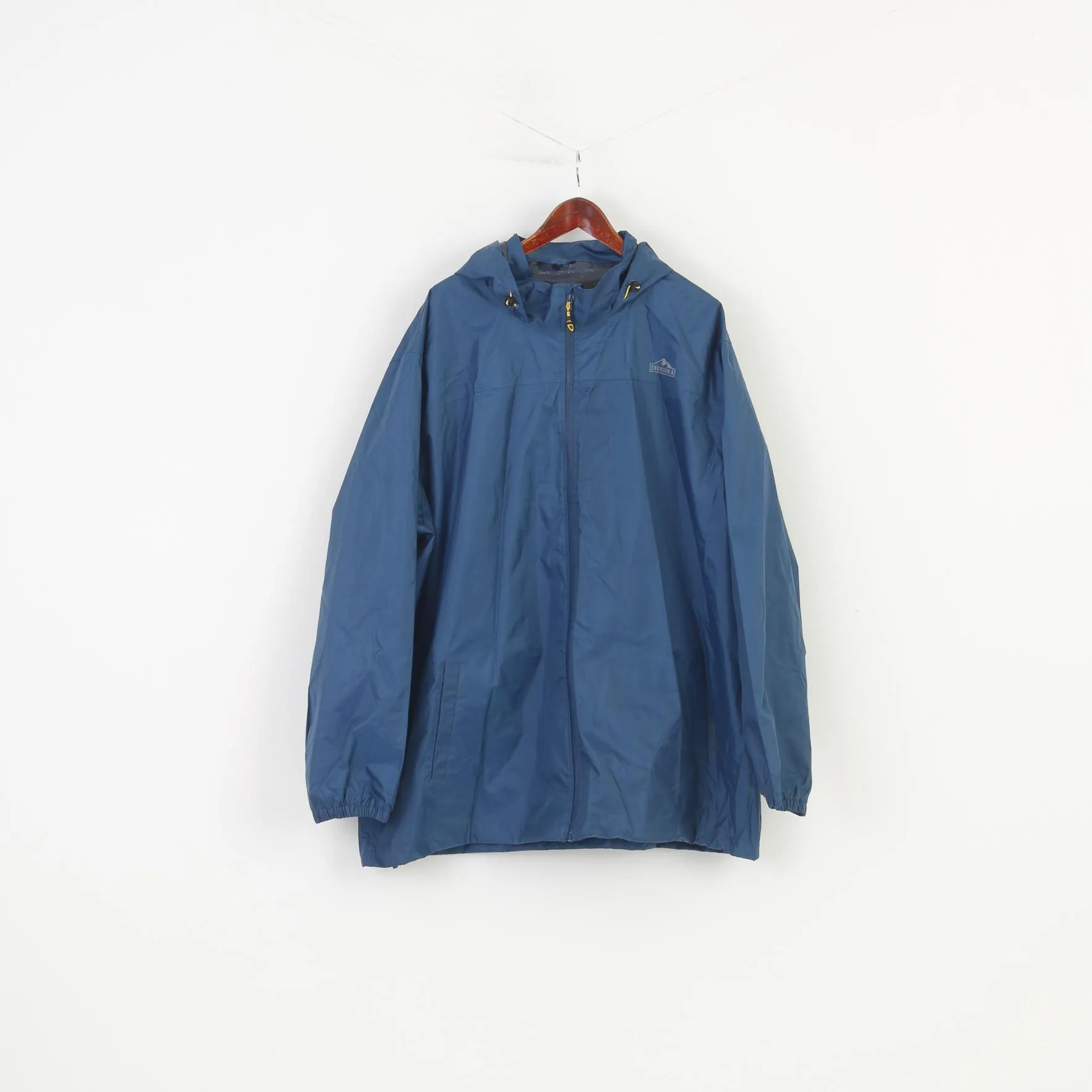 Snowdonia Man 3XL Jacekt Blue Vintage Full Zipper Hood Outwear Outdoor Exploration Top