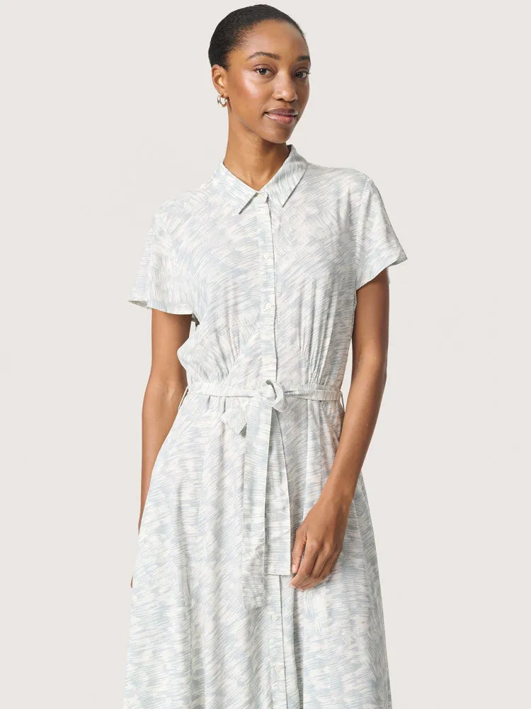 Soaked in Luxury SLArjana Maxi Dress Silver Blue Stroke