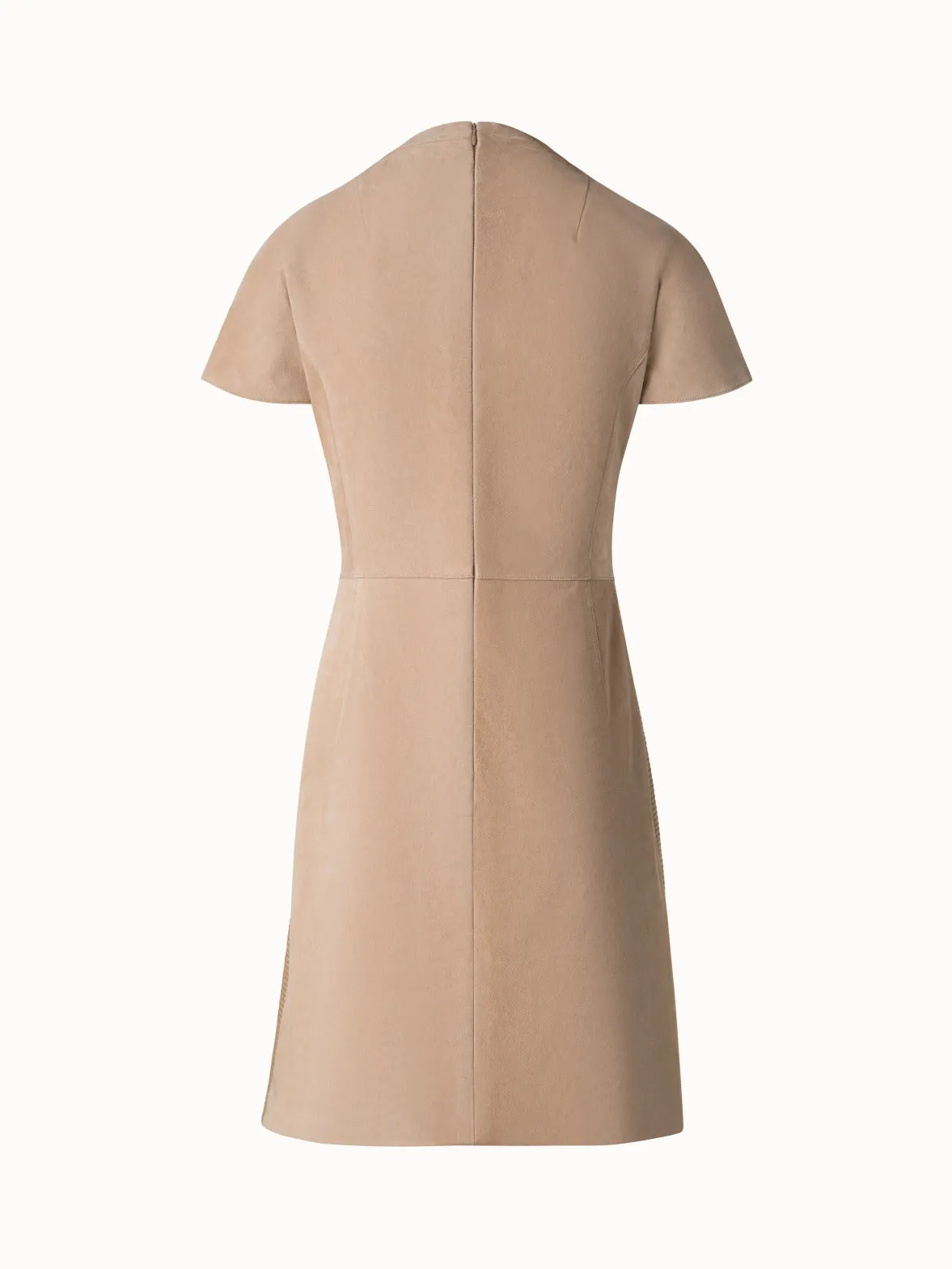 Soft Cotton Raffia and Suede Leather Dress 