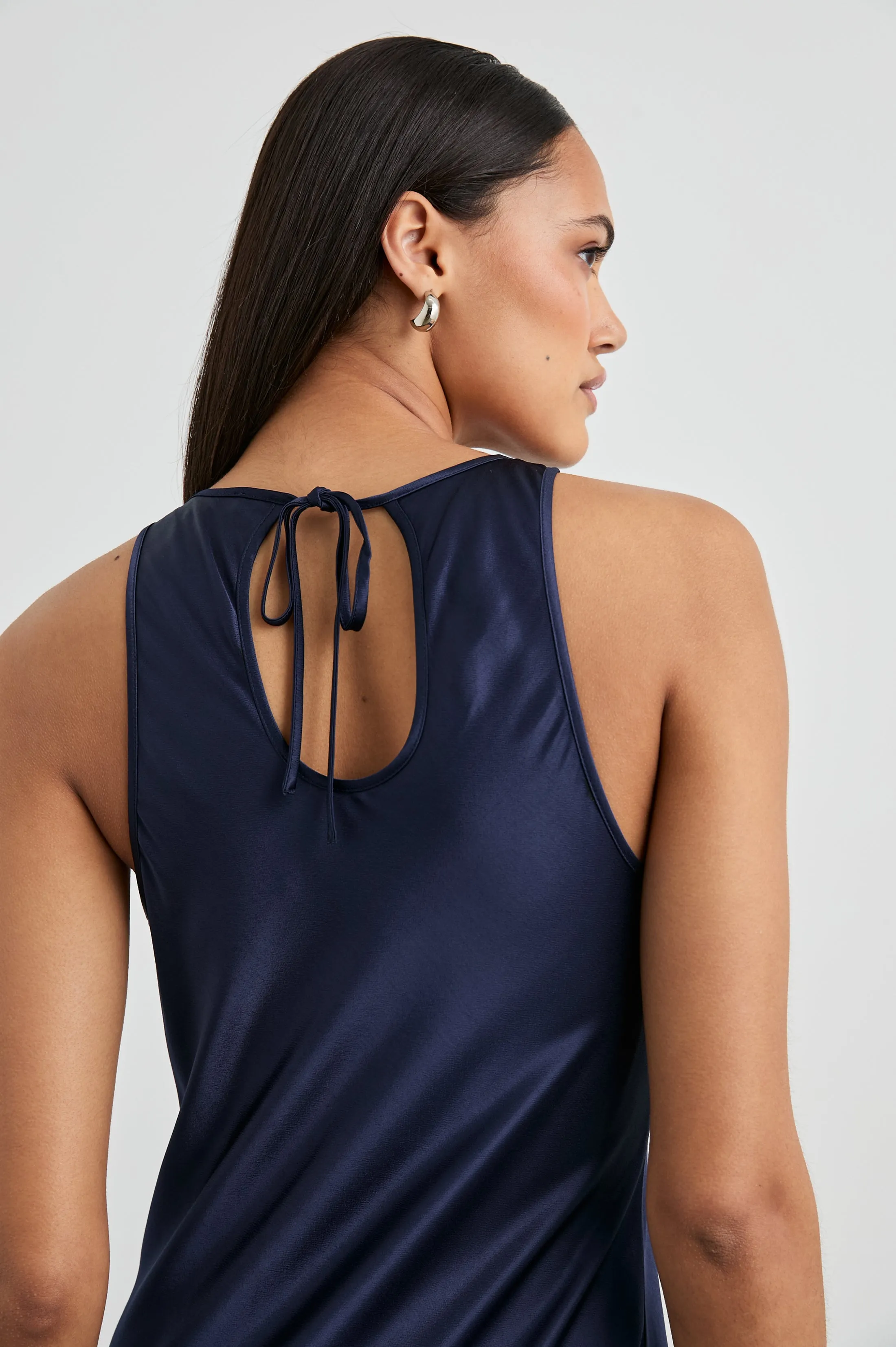 SOLENE DRESS - NAVY Rails