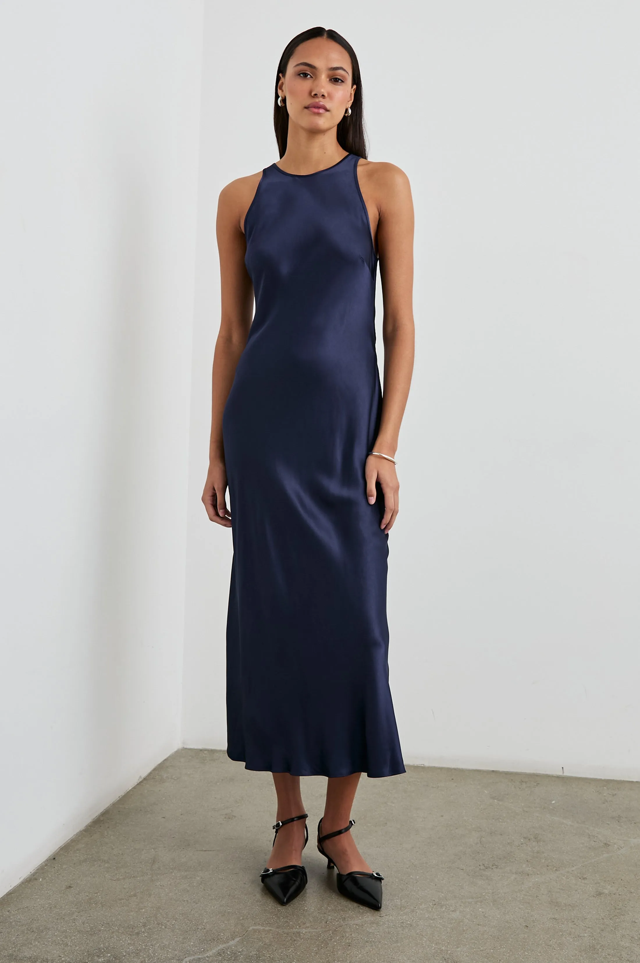 SOLENE DRESS - NAVY Rails
