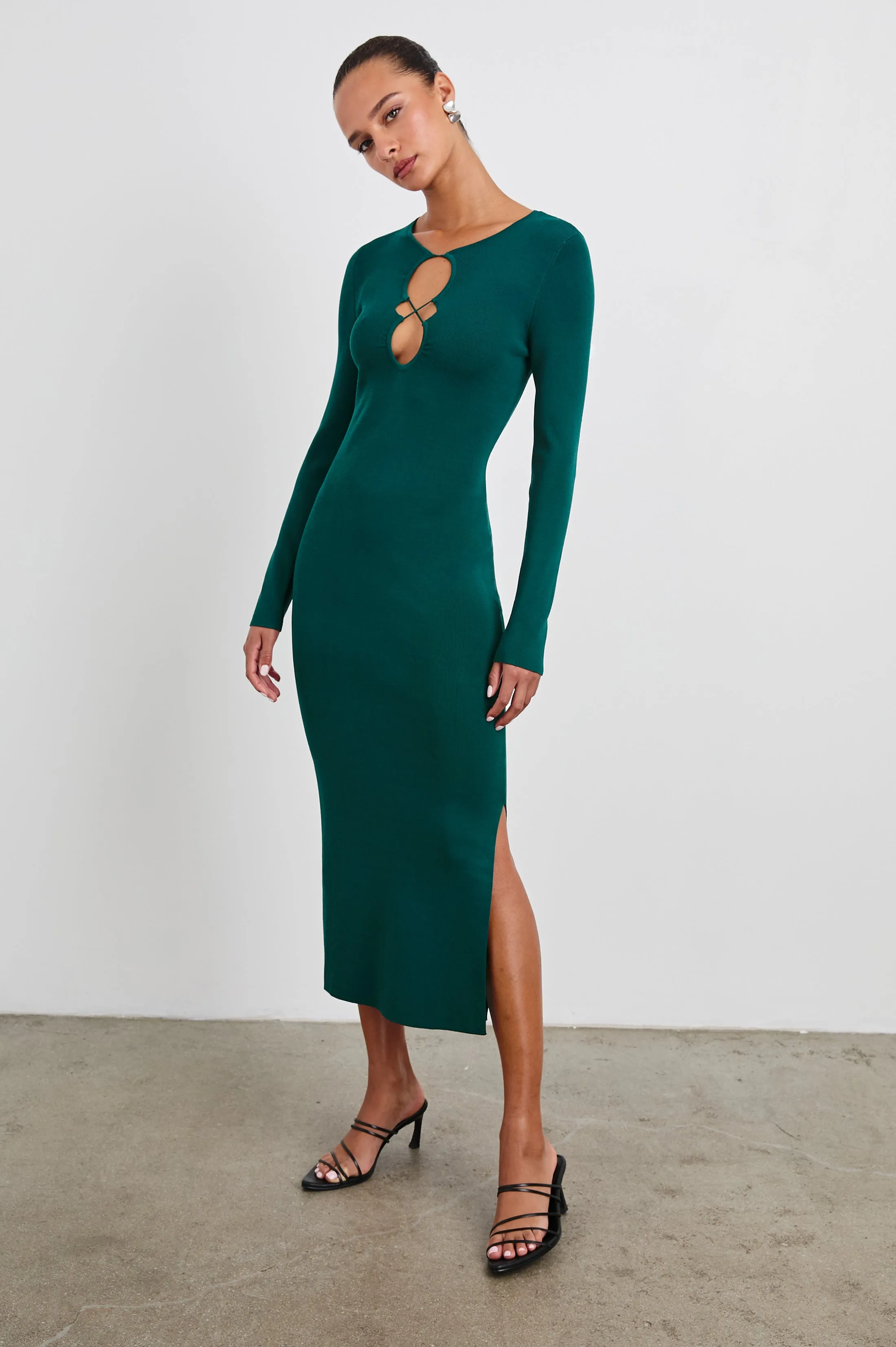 SOLMA DRESS - EVERGREEN Rails