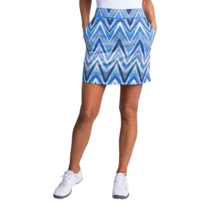 Sport Haley Blue Pier Chevron Print Golf Skort Size M. MSP$89