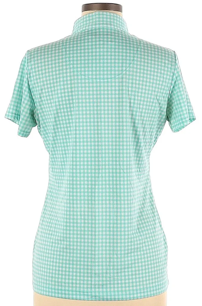 Sport Haley Mint & White Gingham Lightweight Golf Top Size M MSP$79