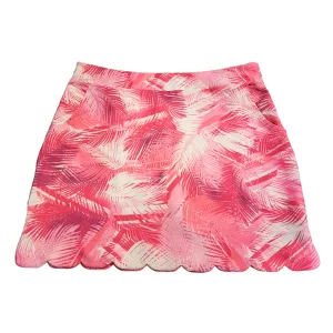 Stella Parker Pink Palm Scalloped Skort