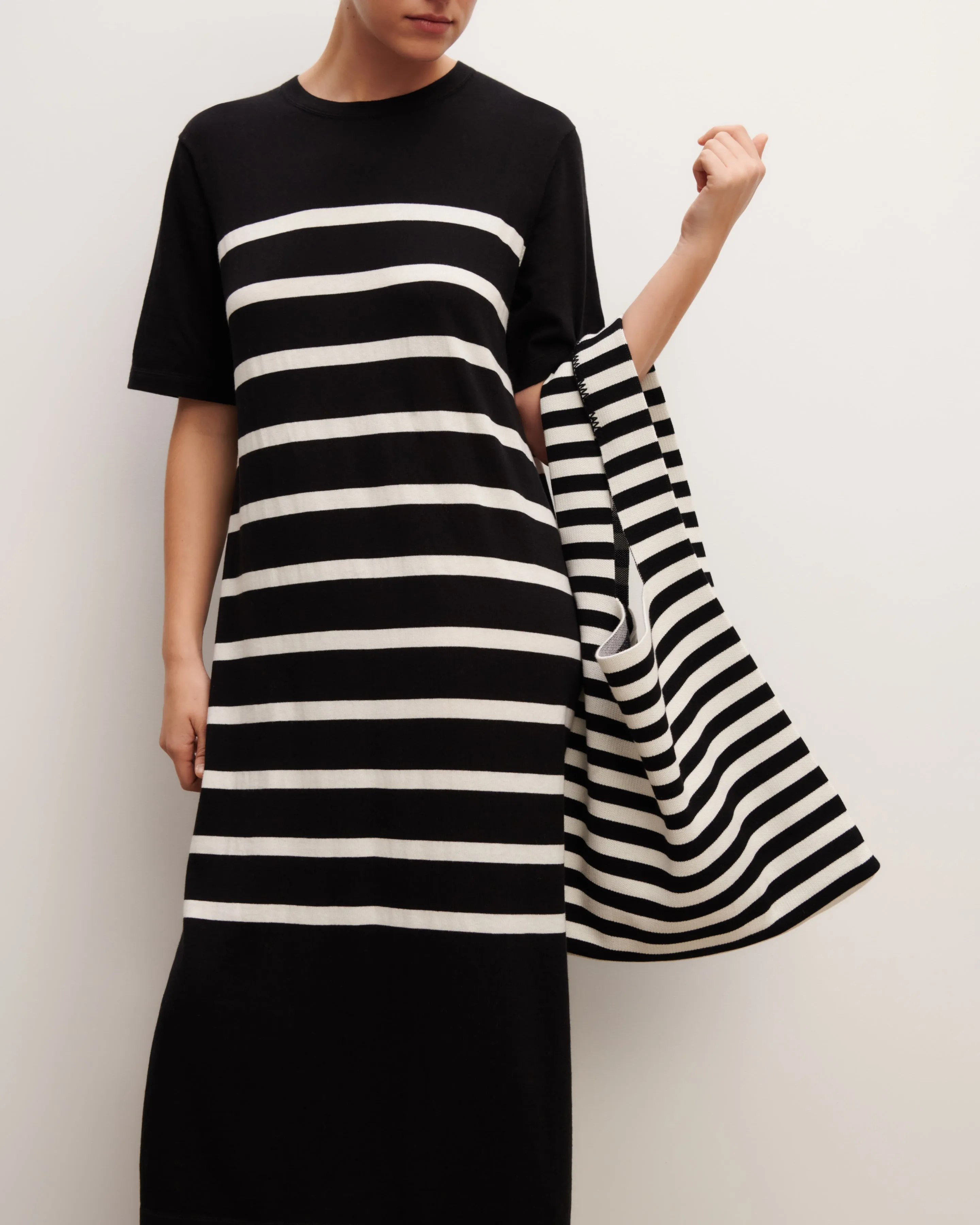 Striped tote bag Eric Bompard