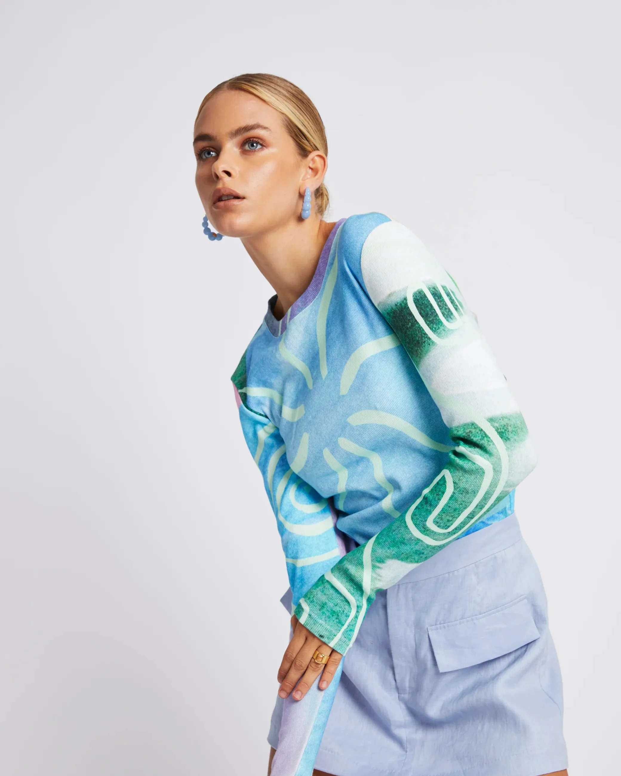SUMMI SUMMI Womens Long Sleeve Top - Hypnotic