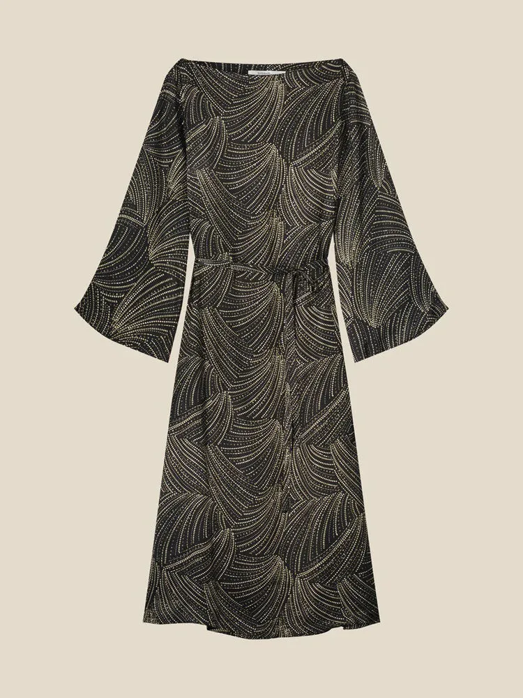 Summum Dress Sequin Print Black