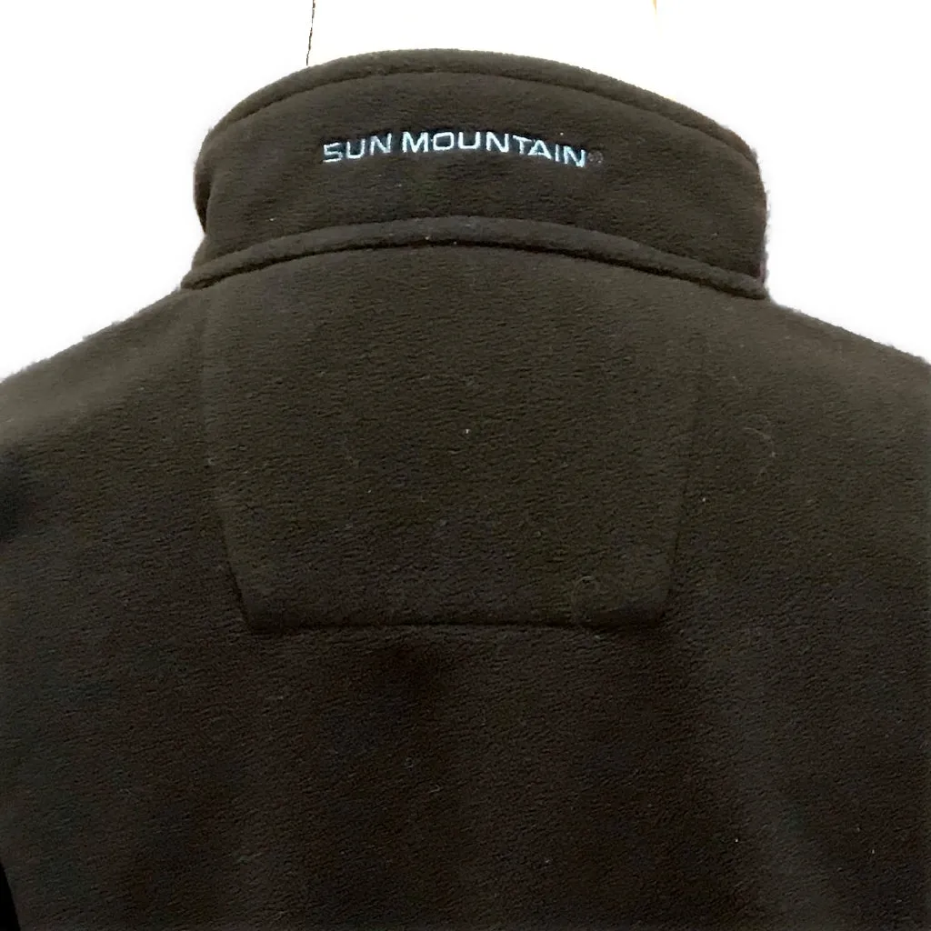 Sun Mountain Black & Blue Argyle Fleece Jacket Size L