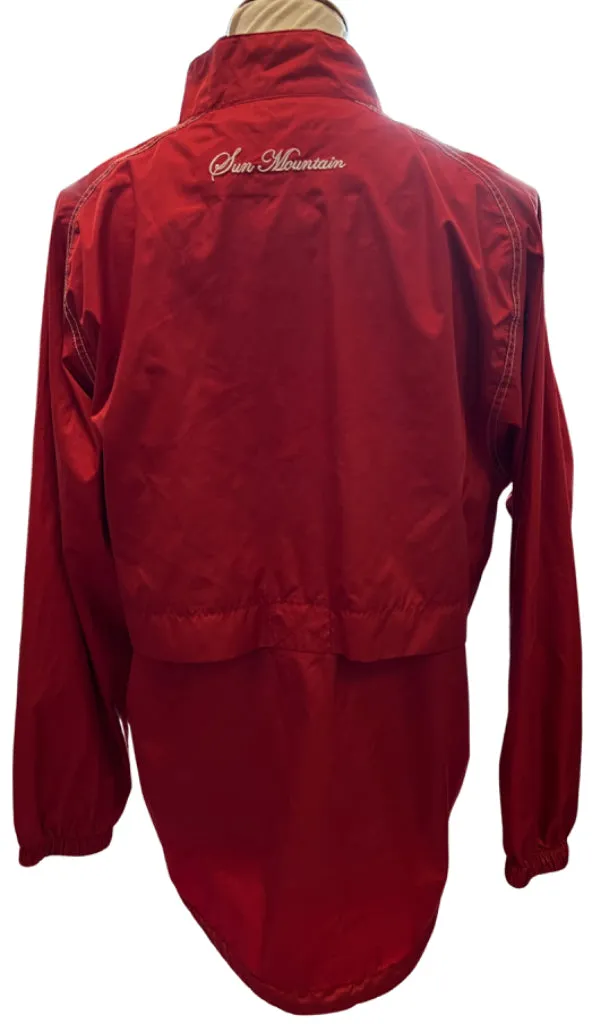 Sun Mountain Dark Red & Black Full-Zip Rain Jacket Size L MSP$100