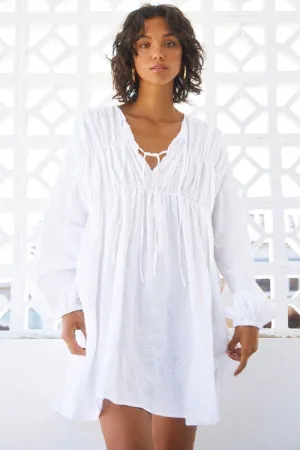 Sundays The Label WOMENS ARIES LINEN DRESS - WHITE