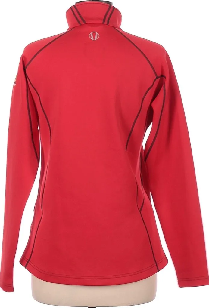 Sunice Women's Red Maddy Lightweight Stretch Thermal Pullover w/ Sleeve Logo Size M. MSP$100