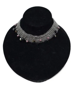 Swarovski Silver & Brown Collar Necklace