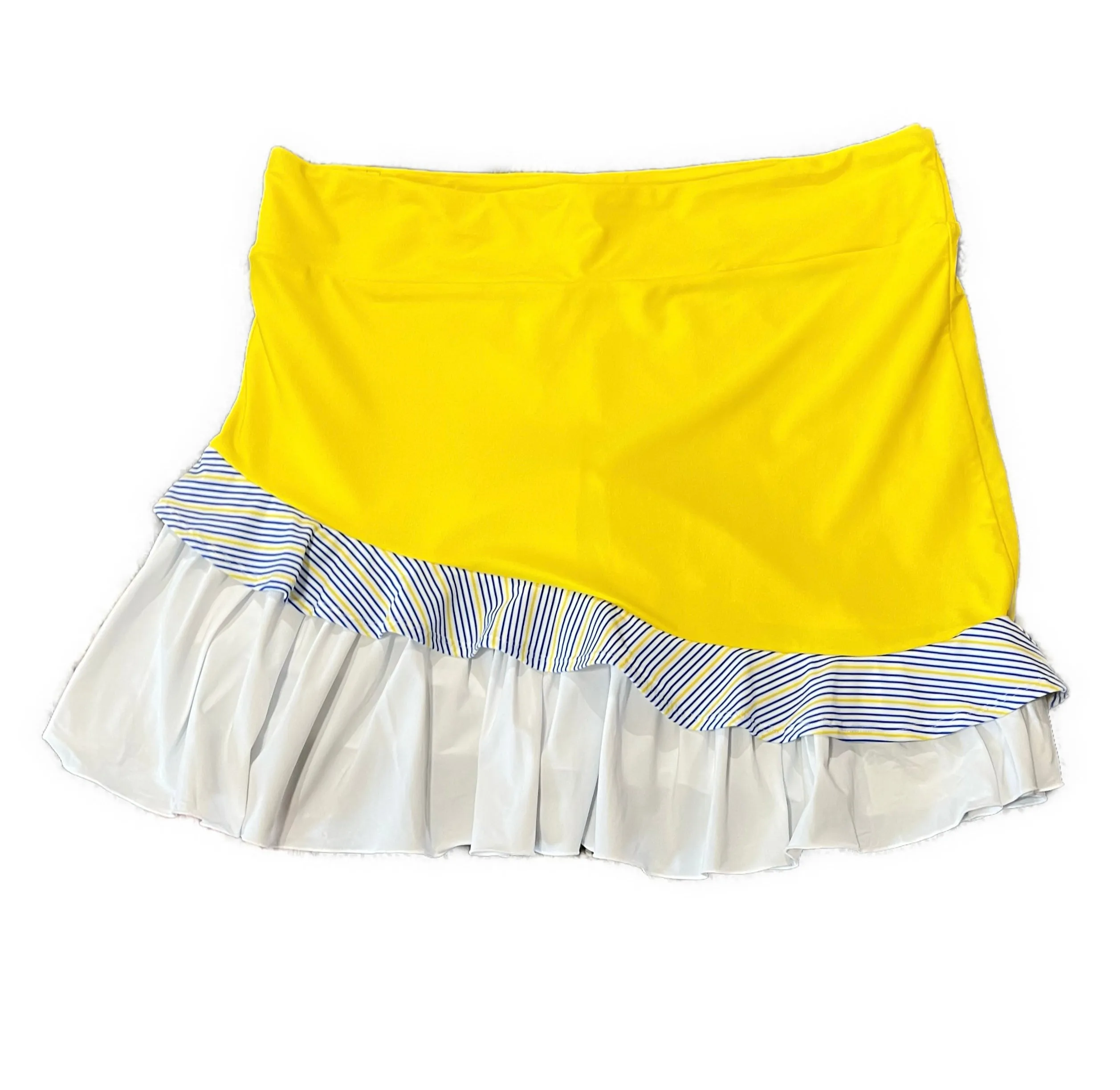 Swing Dish Yellow & WHite Ruffled Zella Golf Skort Size XL MSP$149