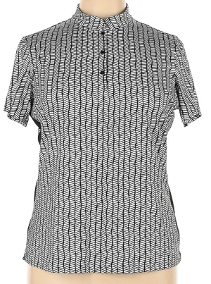 Tail Activewear Black & White Print Short Sleeve Golf Top Size XL. MSP$96