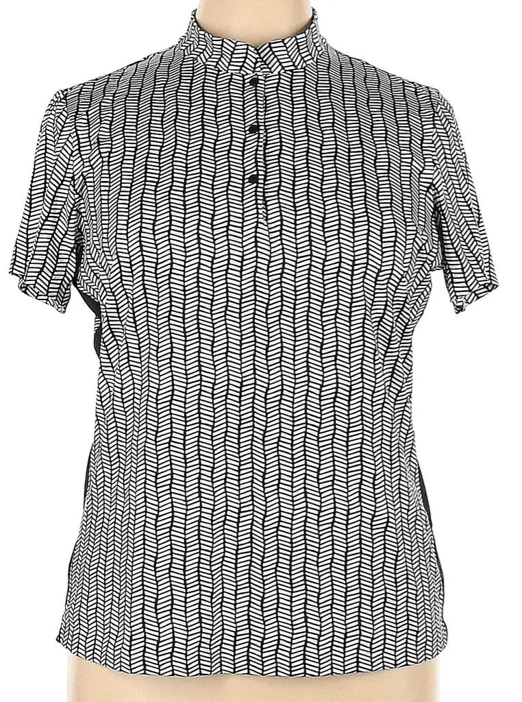 Tail Activewear Black & White Print Short Sleeve Golf Top Size XL. MSP$96