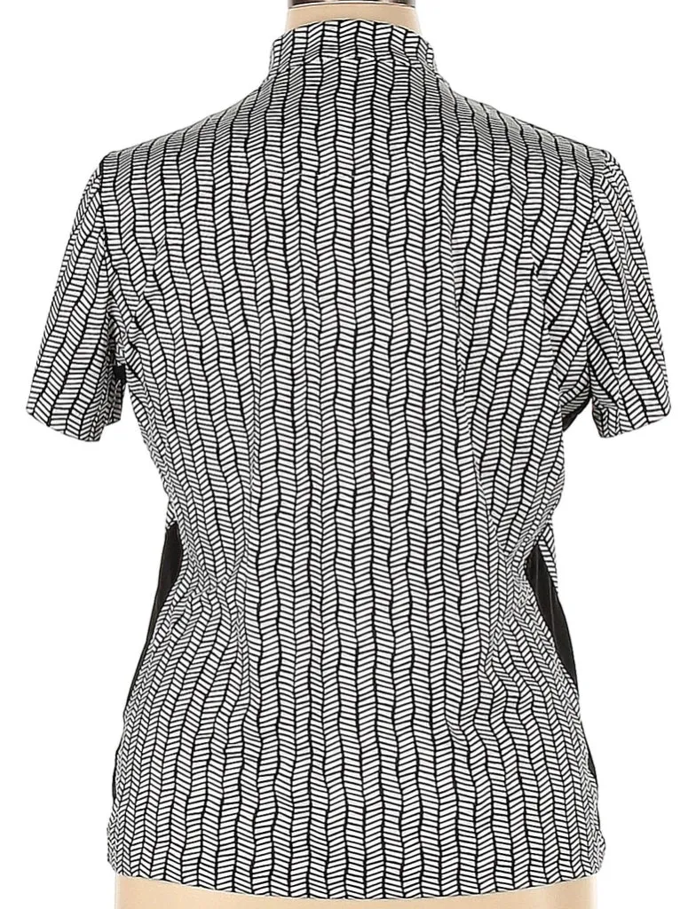 Tail Activewear Black & White Print Short Sleeve Golf Top Size XL. MSP$96