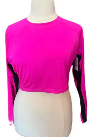 Tail Activewear Hot Pink Long Sleeve Cropped Workout Top Size XL MSP$65