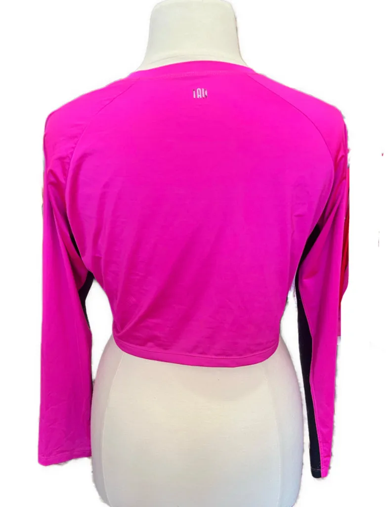 Tail Activewear Hot Pink Long Sleeve Cropped Workout Top Size XL MSP$65