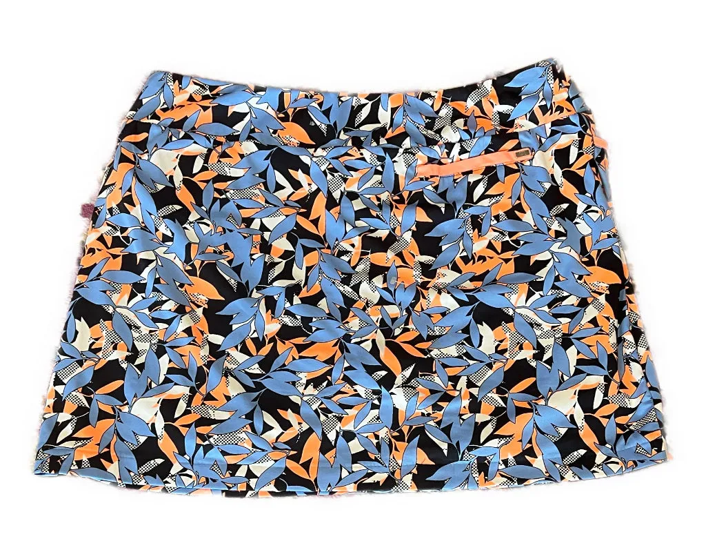 Tail Activewear Periwinkle, Black, White & Peach Print Golf Skort Size XL. MSP$96