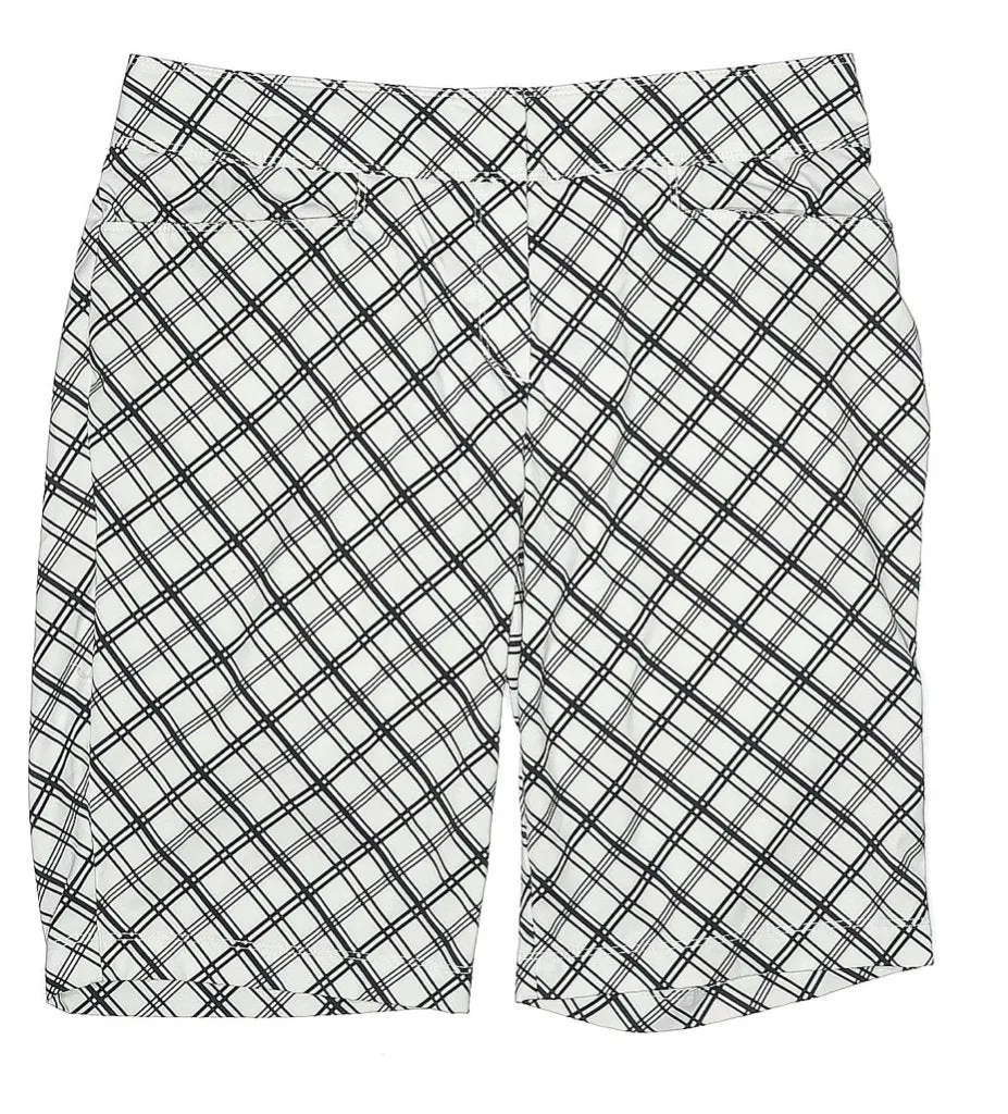 Tail Activewear Women's White & Black Plaid Golf Shorts MSP$88