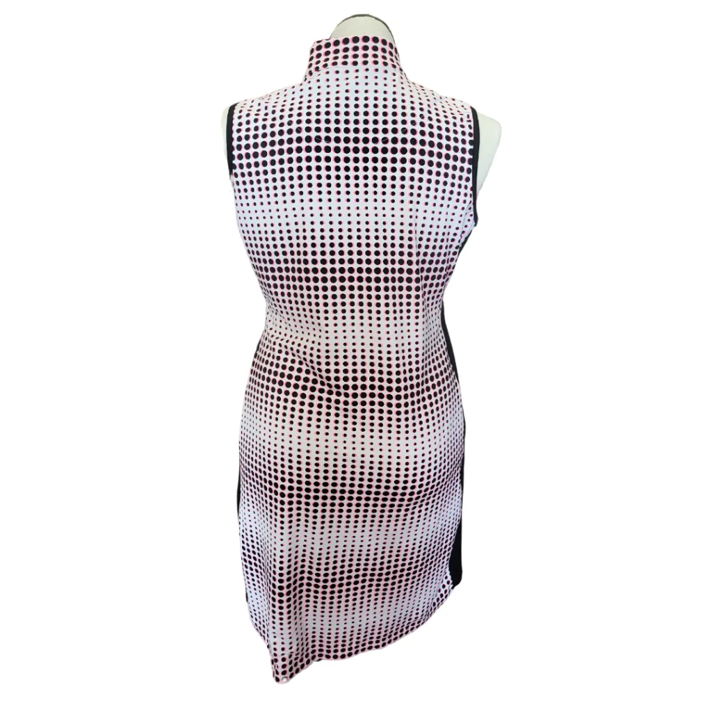 Tail Black & Coral Dotted Dress Size L