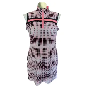 Tail Black & Coral Dotted Dress Size L