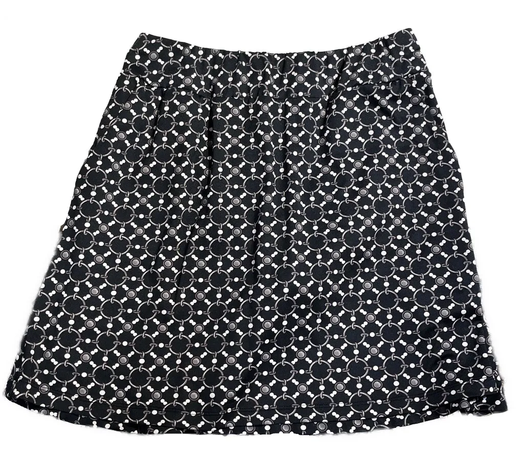 Tail Black Chain Link Ruffled Golf Skort Size M