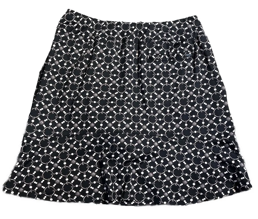 Tail Black Chain Link Ruffled Golf Skort Size M
