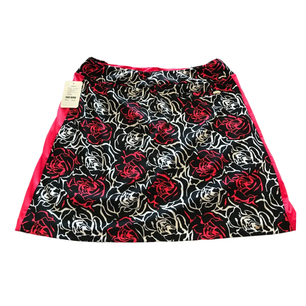 Tail Black, White and Bright Pink Rose Patterned Skort Size M MSP$89