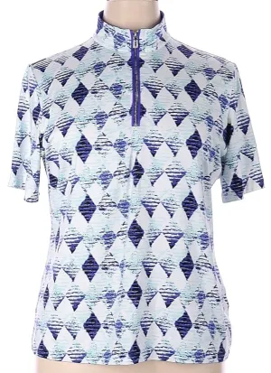 Tail Diamond Zip Short Sleeve Golf Top Size XL. MSP$93