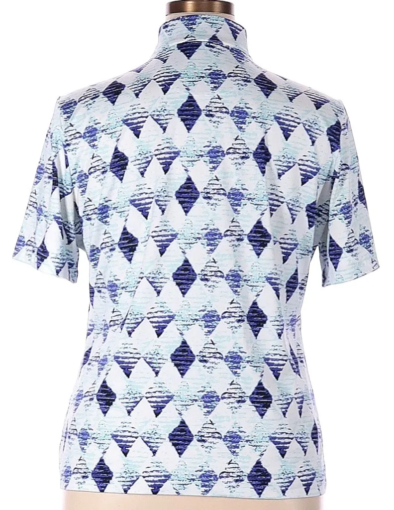 Tail Diamond Zip Short Sleeve Golf Top Size XL. MSP$93