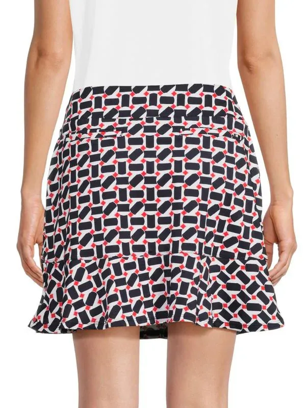 Tail Isla Geo Maze Ruffled Skort Size XL MSP$100