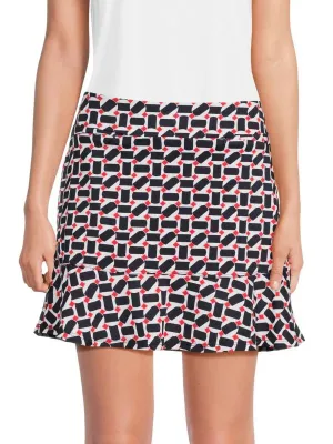 Tail Isla Geo Maze Ruffled Skort Size XL MSP$100