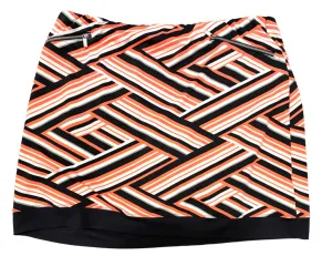Tail Pull-on Zigzag Stripe Skort Black White Bright Coral Size XL MSP$93