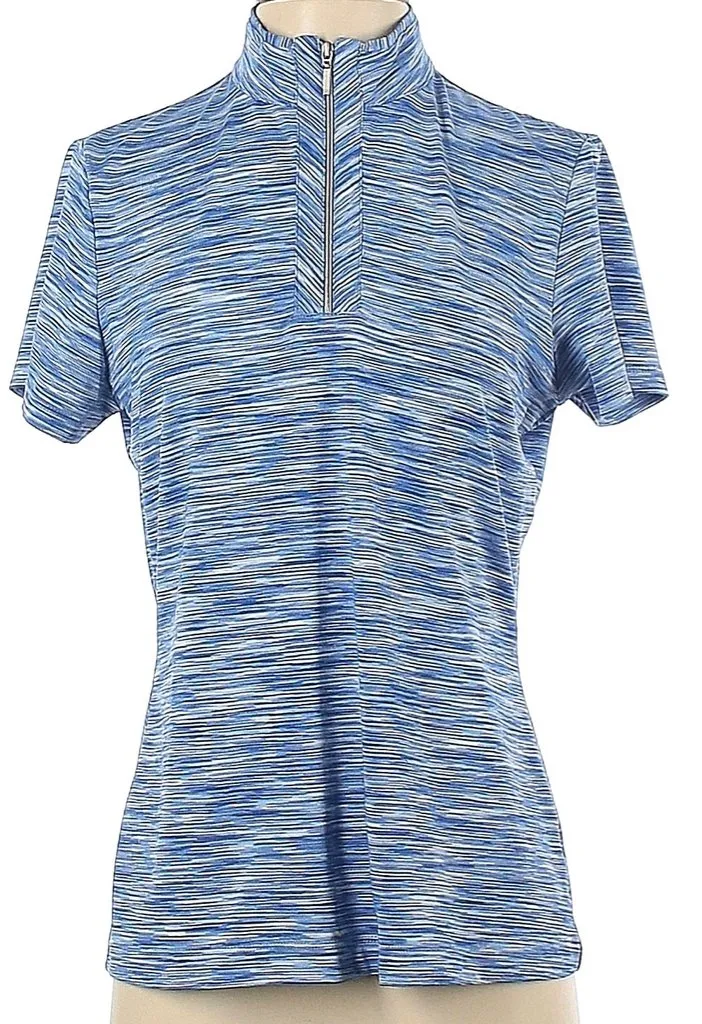 Tail White Label Blue & WHIte Patterned Golf Top Size S. MSP$65