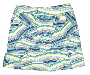 Tail White Label Multicolored Criis Cross Striped Skort w/ Flounce Size 10