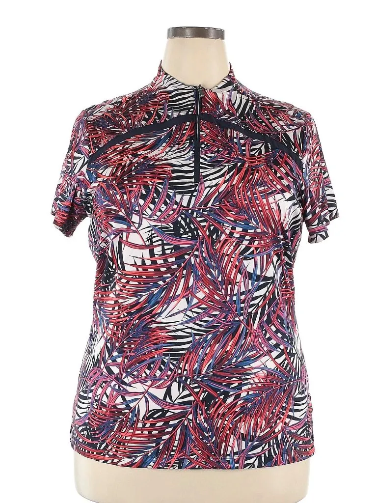 Tail White Label Multicolored Fauna Print Golf Polo Size XXL