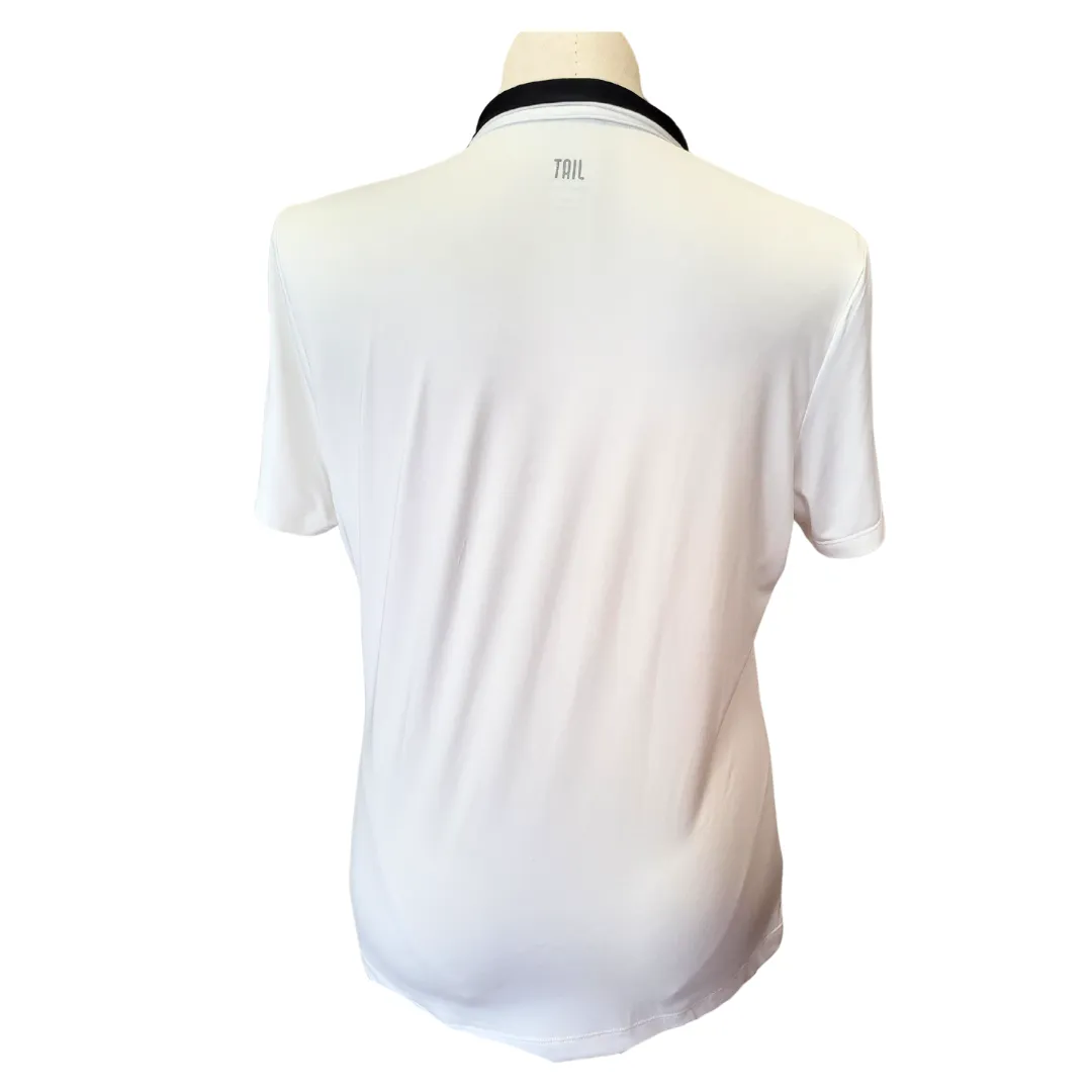 Tail White Label Women's White Golf Top w/ Black Accents Size XL MSP$90