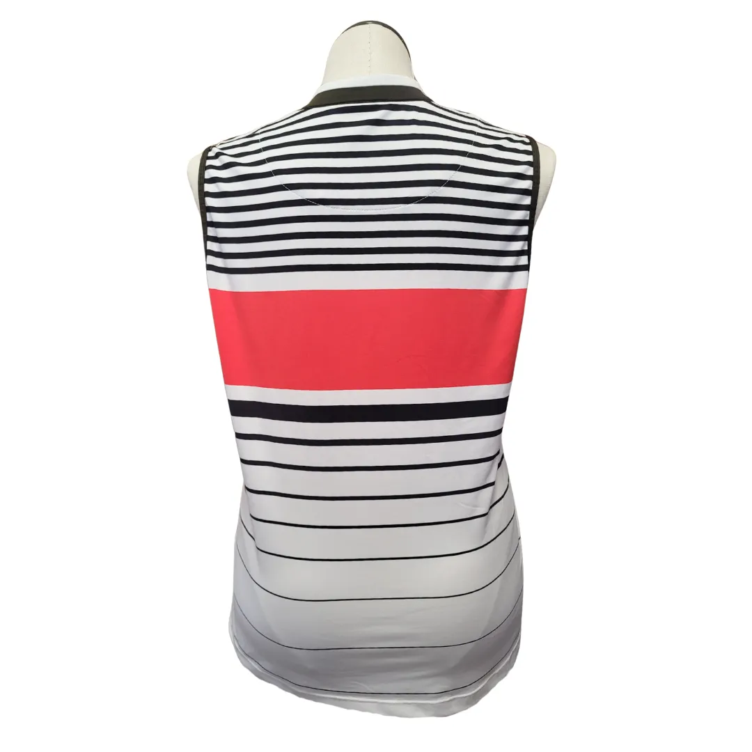 Tail Women's Black, White & Red Stripe Sleeveless Golf Top Size XL MSP$85