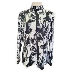 Tail Women's White Label Black & White Palm Print Golf Pullover Size L