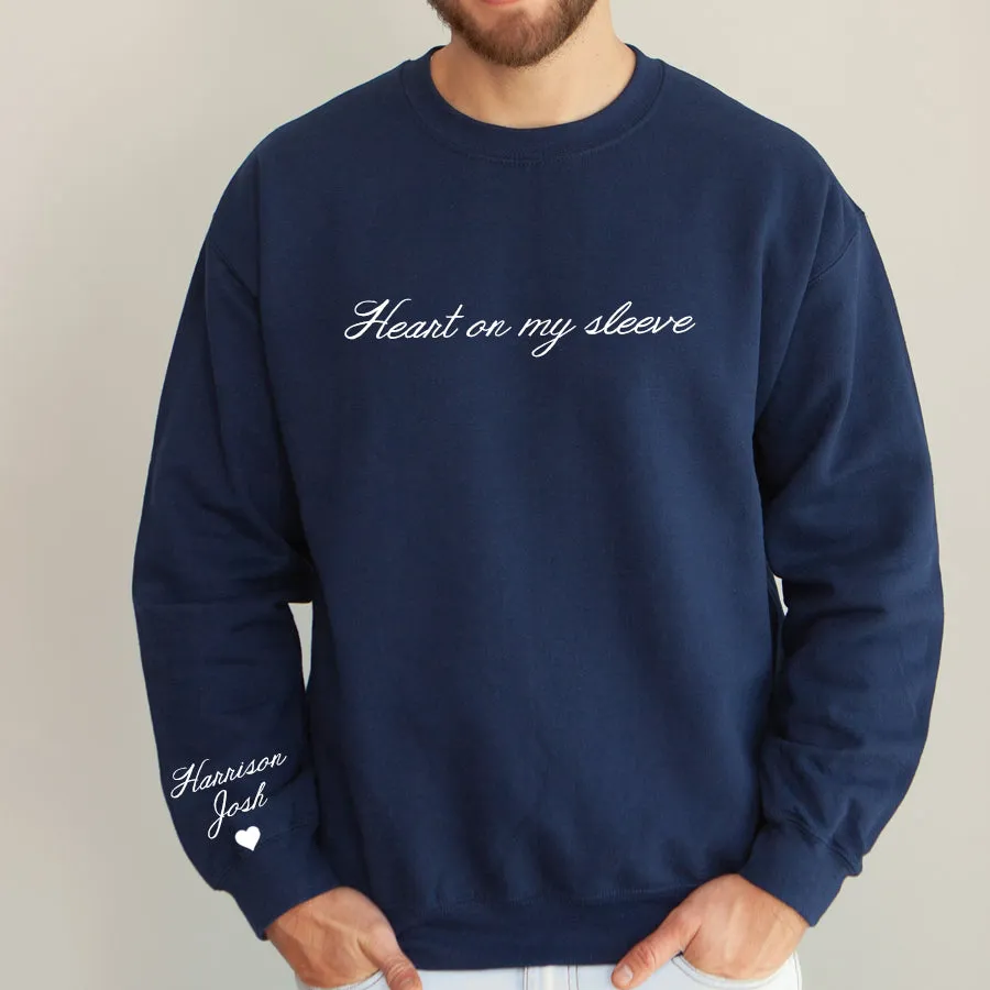 Tattoo Heart On My Sleeve Personalised Sweater