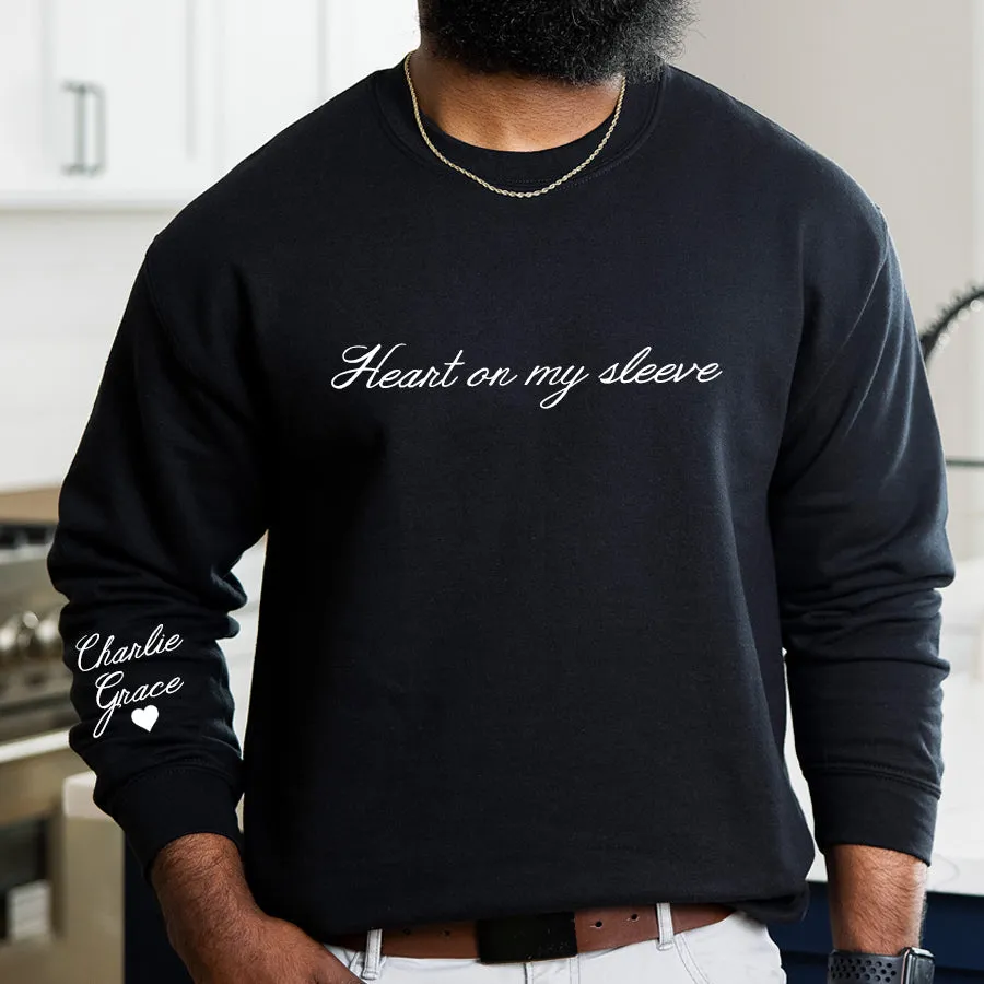 Tattoo Heart On My Sleeve Personalised Sweater