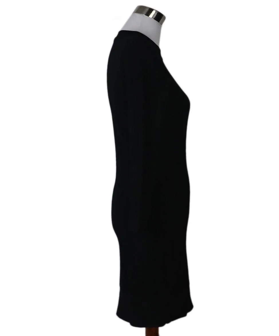 The Row Black Ribbed Dress sz 4