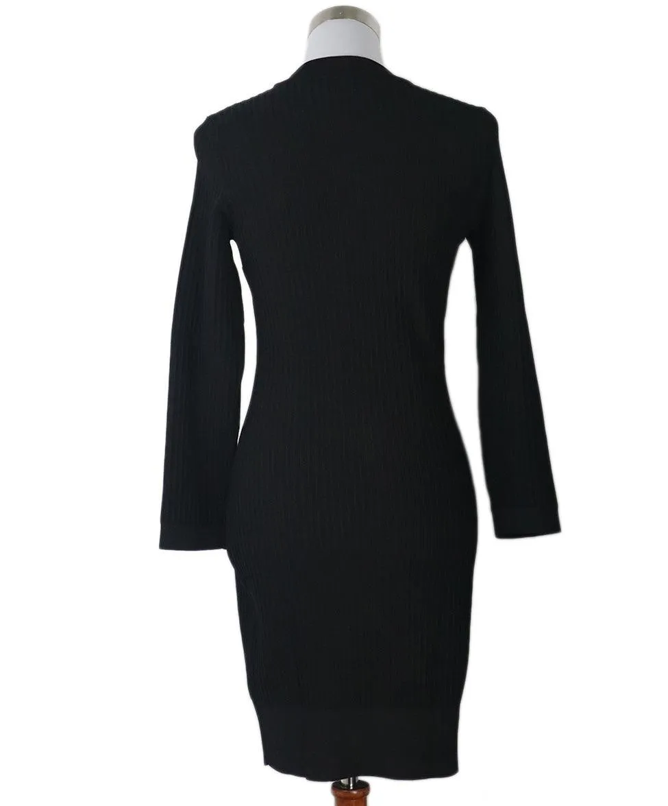 The Row Black Ribbed Dress sz 4
