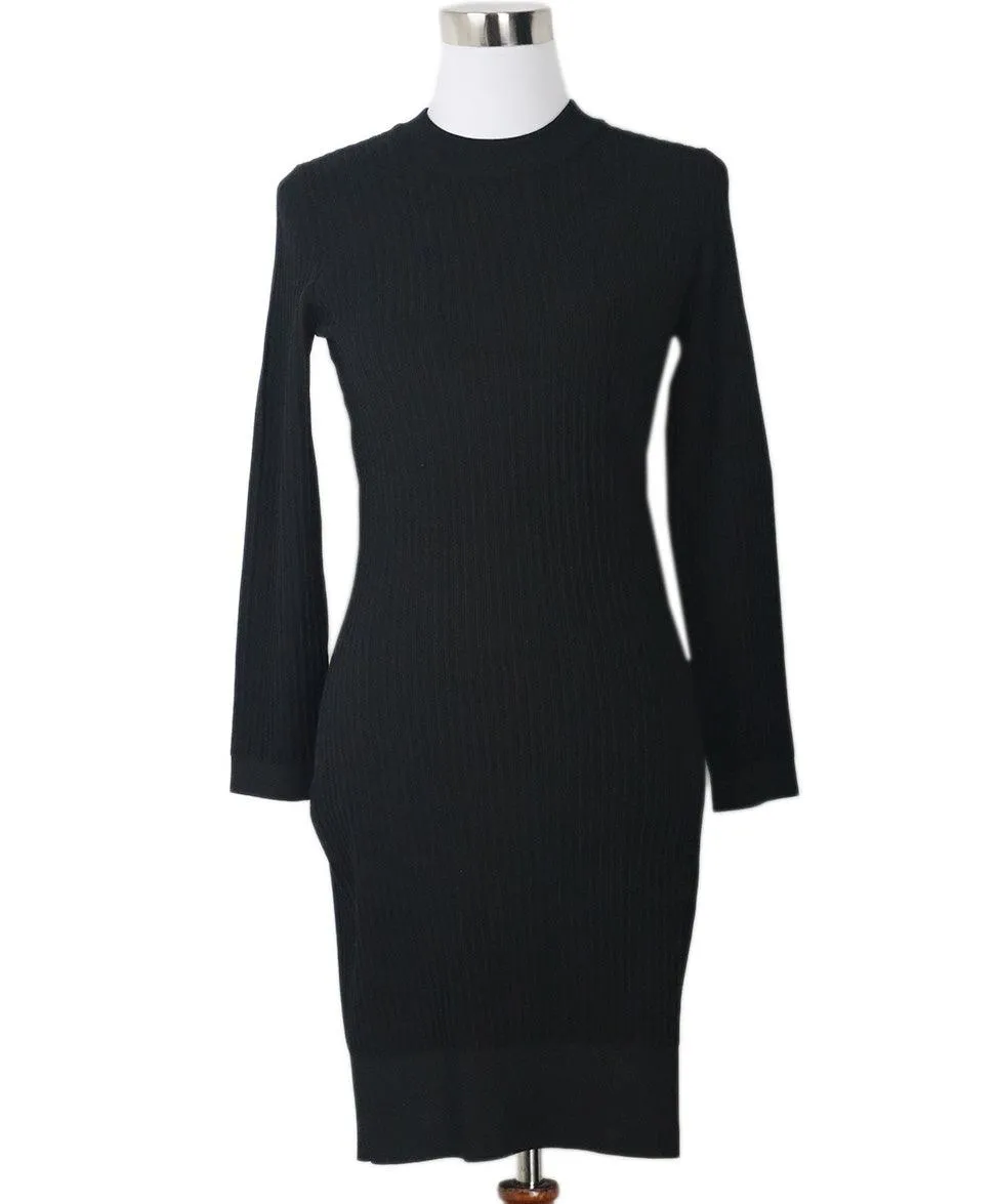 The Row Black Ribbed Dress sz 4