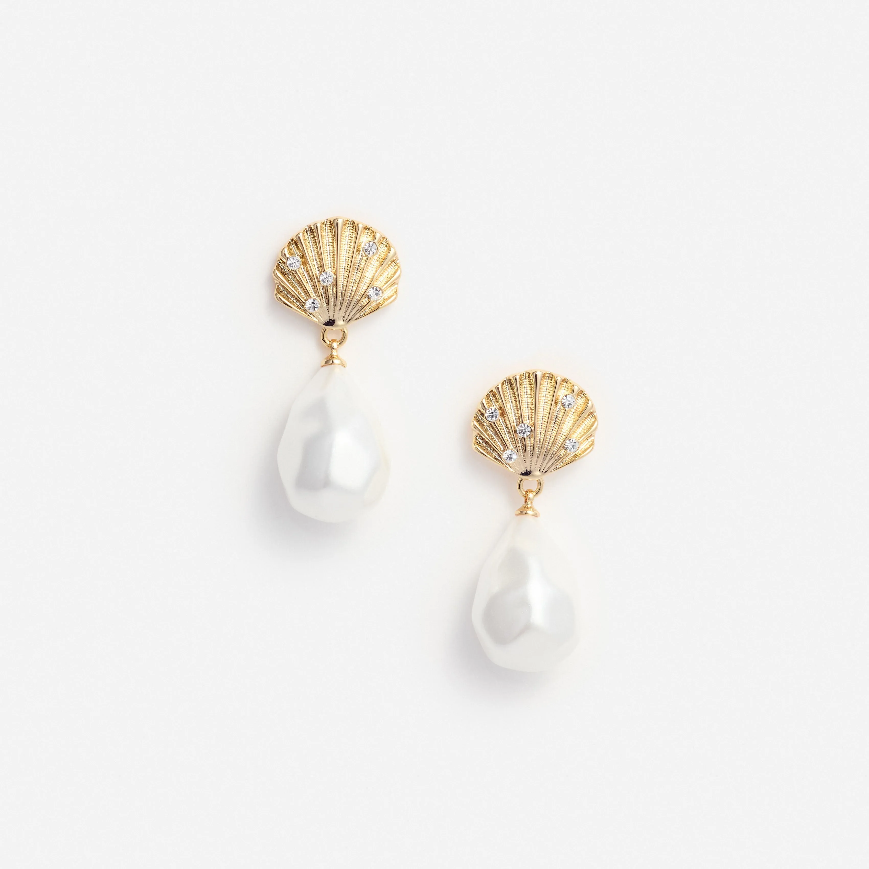 Tiered Shell Earrings Self Portrait