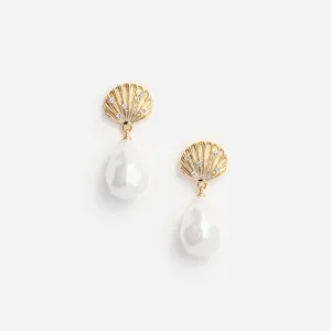 Tiered Shell Earrings Self Portrait
