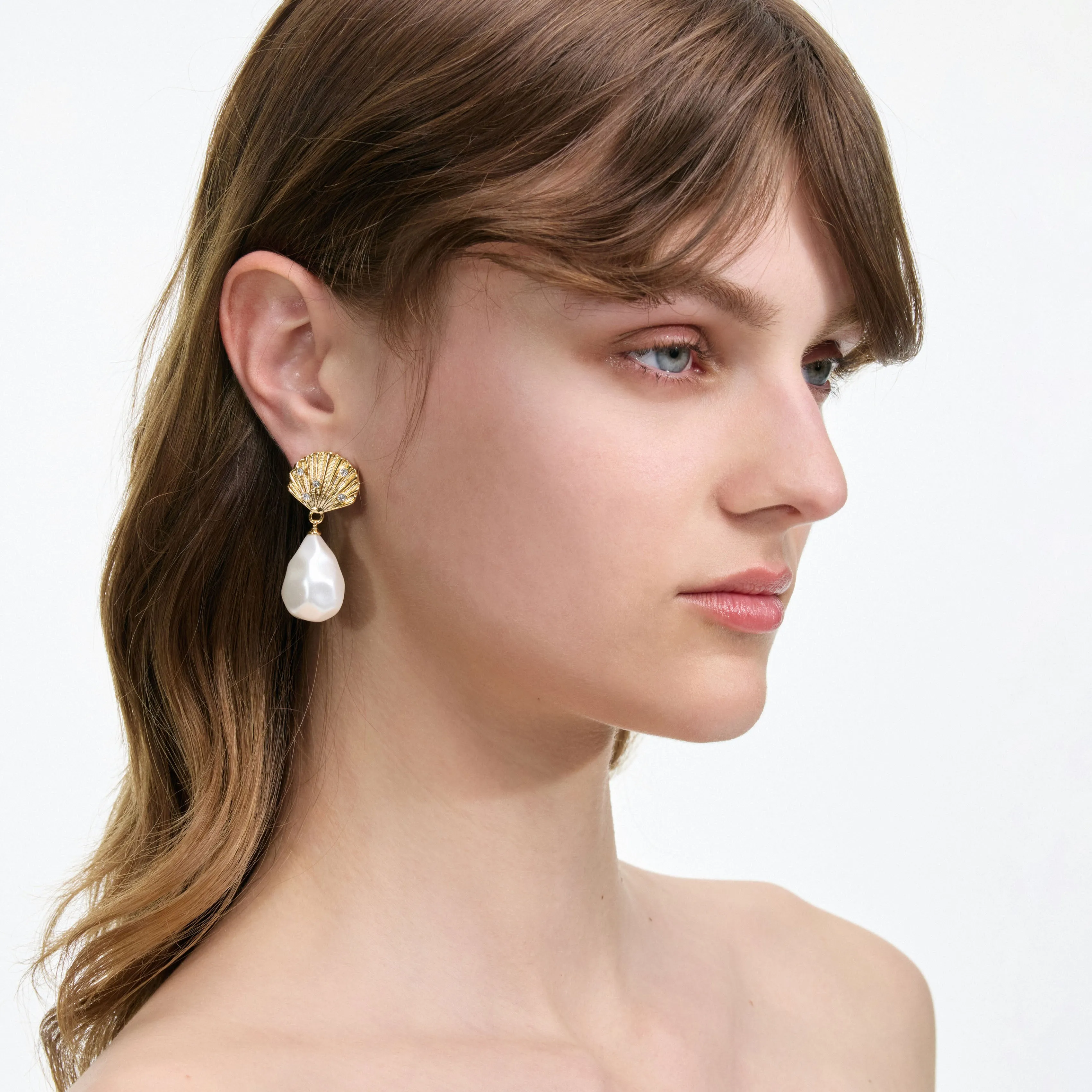 Tiered Shell Earrings Self Portrait