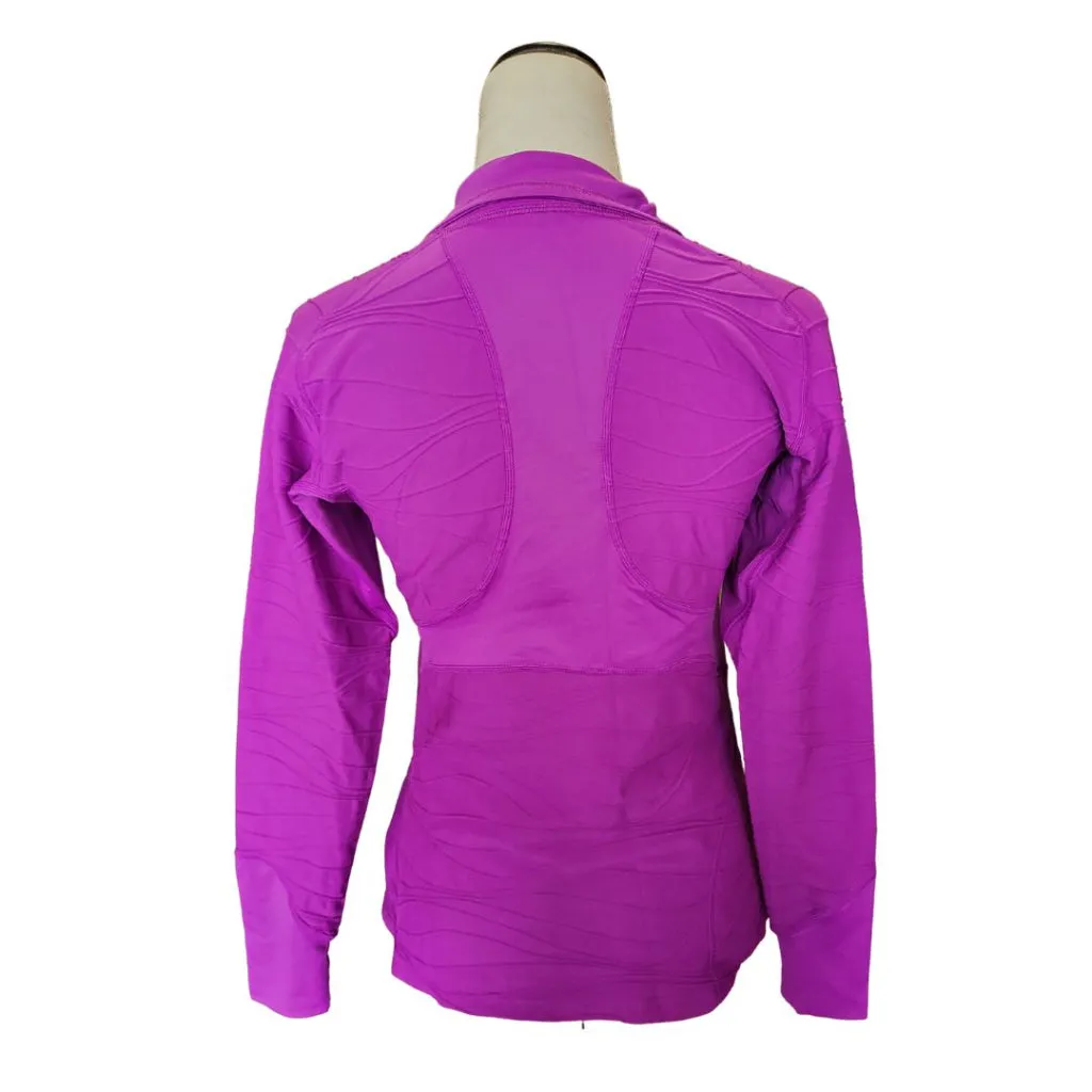 Title Nine 1/4 Zip Purple Textured Pullover Size M  MSP$69